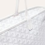Goyard Goyardine Artois Tote PM White Canvas & Chevroches Calfskin Palladium Hardware - Image 3